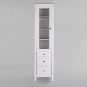 2.08.07.120.14 САГА шкаф с витриной 50 белый/ясень RU в Покачах - pokachi.ok-mebel.com | фото 2
