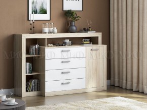 Ангара Комод (Белый глянец/Сонома) в Покачах - pokachi.ok-mebel.com | фото 2