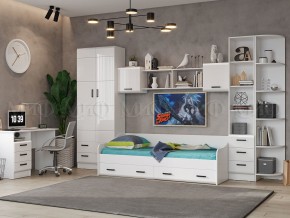 ВЕГА NEW Антресоль (Белый глянец/белый) в Покачах - pokachi.ok-mebel.com | фото 3