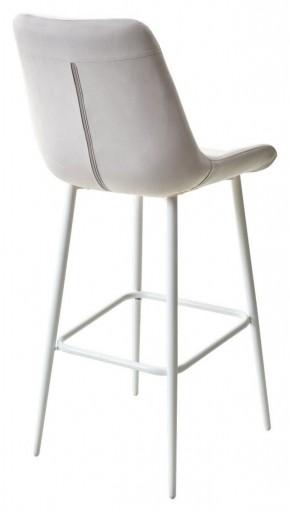Барный стул ХОФМАН, цвет H-09 Светло-серый, велюр / белый каркас М-City в Покачах - pokachi.ok-mebel.com | фото 4