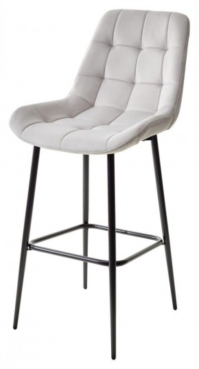 Барный стул ХОФМАН, цвет H-09 Светло-серый, велюр / черный каркас М-City в Покачах - pokachi.ok-mebel.com | фото 1