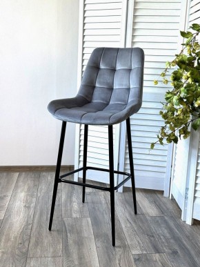 Барный стул ХОФМАН, цвет H-14 Серый, велюр / черный каркас М-City в Покачах - pokachi.ok-mebel.com | фото 3
