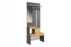 БАСКО Прихожая К5 (графит) в Покачах - pokachi.ok-mebel.com | фото 2