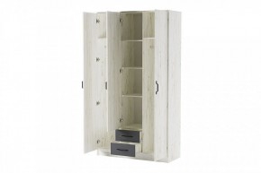БЕАТРИС Шкаф Трио (дуб крафт белый/антрацит) в Покачах - pokachi.ok-mebel.com | фото 2