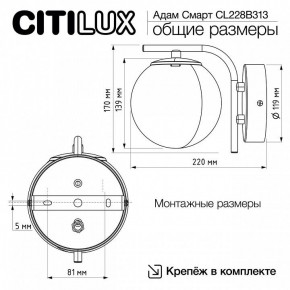 Бра Citilux Адам Смарт CL228B313 в Покачах - pokachi.ok-mebel.com | фото 8