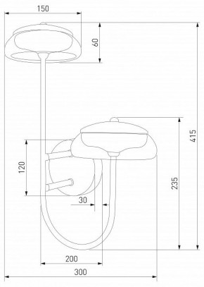 Бра Eurosvet Fungo 50388/2 LED черный в Покачах - pokachi.ok-mebel.com | фото 5
