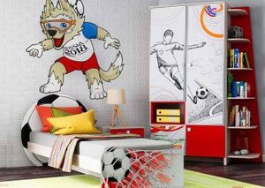Кровать для детской Кр-33 Футбол в Покачах - pokachi.ok-mebel.com | фото 3