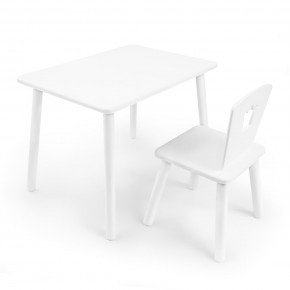 Детский комплект стол и стул «Корона» Rolti Baby (белый/белый, массив березы/мдф) в Покачах - pokachi.ok-mebel.com | фото