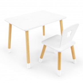 Детский комплект стол и стул «Корона» Rolti Baby (белый/береза, массив березы/мдф) в Покачах - pokachi.ok-mebel.com | фото