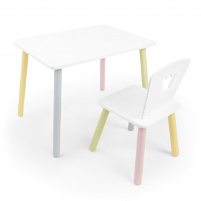 Детский комплект стол и стул «Корона» Rolti Baby (белый/цветной, массив березы/мдф) в Покачах - pokachi.ok-mebel.com | фото