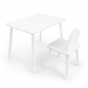 Детский комплект стол и стул «Облачко» Rolti Baby (белый/белый, массив березы/мдф) в Покачах - pokachi.ok-mebel.com | фото