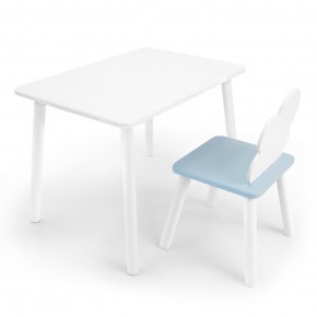 Детский комплект стол и стул «Облачко» Rolti Baby (белый/голубой, массив березы/мдф) в Покачах - pokachi.ok-mebel.com | фото