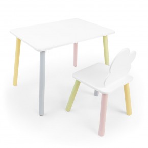 Детский комплект стол и стул «Облачко» Rolti Baby (белый/цветной, массив березы/мдф) в Покачах - pokachi.ok-mebel.com | фото