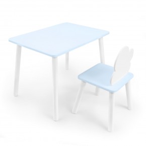Детский комплект стол и стул «Облачко» Rolti Baby  (голубая столешница/голубое сиденье/белые ножки) в Покачах - pokachi.ok-mebel.com | фото