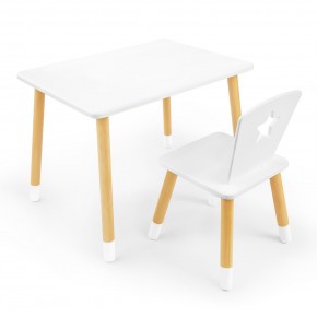 Детский комплект стол и стул «Звезда» Rolti Baby (белый/береза, массив березы/мдф) в Покачах - pokachi.ok-mebel.com | фото