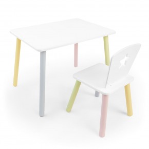 Детский комплект стол и стул «Звезда» Rolti Baby (белый/цветной, массив березы/мдф) в Покачах - pokachi.ok-mebel.com | фото 1