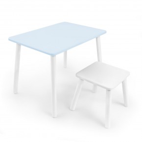 Детский комплект стол и табурет Rolti Baby (голубая столешница/белое сиденье/белые ножки) в Покачах - pokachi.ok-mebel.com | фото