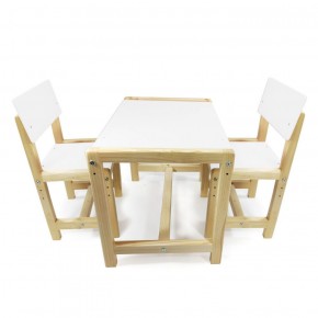 Детский растущий комплект стол и два стула  Я САМ "Лофт" (Белый, Сосна) в Покачах - pokachi.ok-mebel.com | фото 1