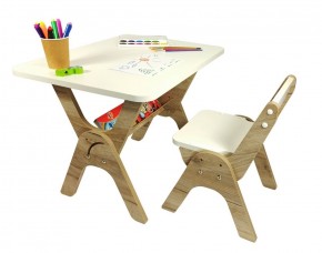 Детский растущий стол-парта и стул Я САМ "Умка" (Дуб/Серый) в Покачах - pokachi.ok-mebel.com | фото 4