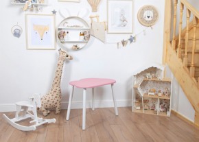 Детский стол Rolti Baby «Облачко»  (розовый/белый, массив березы/мдф) в Покачах - pokachi.ok-mebel.com | фото