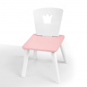 Детский стул Корона (Белый/Розовый/Белый) в Покачах - pokachi.ok-mebel.com | фото 1