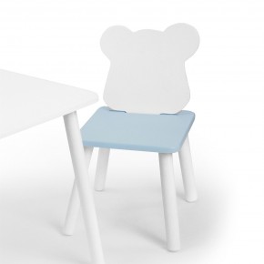 Детский стул Мишутка (Белый/Голубой/Белый) в Покачах - pokachi.ok-mebel.com | фото