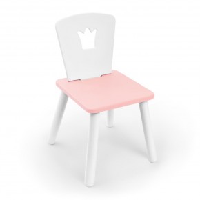 Детский стул Rolti Baby «Корона» (белый/розовый/белый, массив березы/мдф) в Покачах - pokachi.ok-mebel.com | фото 1