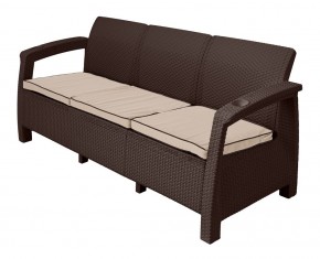 Диван Yalta Premium Sofa 3 Set (Ялта) шоколадный (+подушки под спину) в Покачах - pokachi.ok-mebel.com | фото