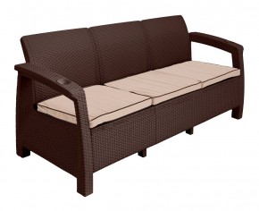 Диван Yalta Premium Sofa 3 Set (Ялта) шоколадный (+подушки под спину) в Покачах - pokachi.ok-mebel.com | фото 2