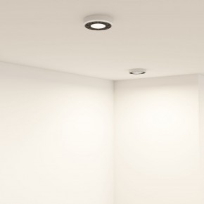 DK2440-WB Встраиваемый светильник DUAL 5+5 Вт, LED 4000K, IP 20, d90mm, белый/черный, алюминий/акрил в Покачах - pokachi.ok-mebel.com | фото
