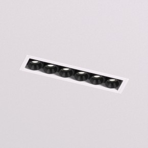 DK2531-WB Встраиваемый светильник SPACE со светодиодом под шпатлевку L126mm 220V 10W 38° 4000К IP20 белый/черный алюминий в Покачах - pokachi.ok-mebel.com | фото