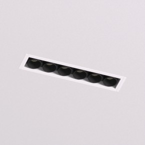 DK2531-WB Встраиваемый светильник SPACE со светодиодом под шпатлевку L126mm 220V 10W 38° 4000К IP20 белый/черный алюминий в Покачах - pokachi.ok-mebel.com | фото 2