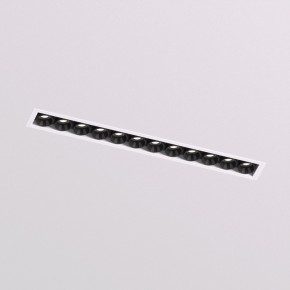 DK2532-WB Встраиваемый светильник SPACE со светодиодом под шпатлевку L240mm 220V 20W 38° 4000К IP20 белый/черный алюминий в Покачах - pokachi.ok-mebel.com | фото