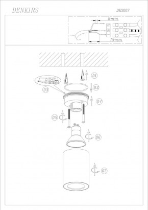 DK3007-BK Накладной светильник влагозащ., IP 44, 15 Вт, GU10, черный, алюминий в Покачах - pokachi.ok-mebel.com | фото
