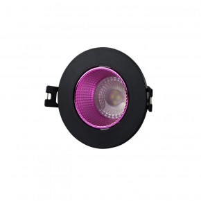 DK3061-BK+PI Встраиваемый светильник, IP 20, 10 Вт, GU5.3, LED, черный/розовый, пластик в Покачах - pokachi.ok-mebel.com | фото 1