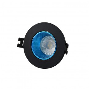DK3061-BK+СY Встраиваемый светильник, IP 20, 10 Вт, GU5.3, LED, черный/голубой, пластик в Покачах - pokachi.ok-mebel.com | фото 1