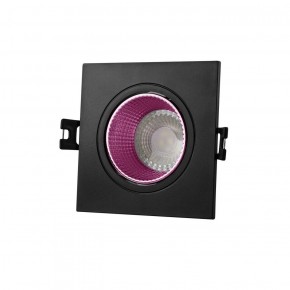 DK3071-BK+PI Встраиваемый светильник, IP 20, 10 Вт, GU5.3, LED, черный/розовый, пластик в Покачах - pokachi.ok-mebel.com | фото 1