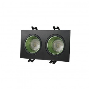 DK3072-BK+GR Встраиваемый светильник, IP 20, 10 Вт, GU5.3, LED, черный/зеленый, пластик в Покачах - pokachi.ok-mebel.com | фото