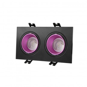 DK3072-BK+PI Встраиваемый светильник, IP 20, 10 Вт, GU5.3, LED, черный/розовый, пластик в Покачах - pokachi.ok-mebel.com | фото
