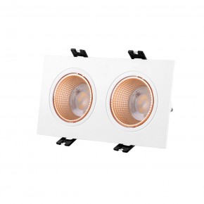 DK3072-WBR Встраиваемый светильник, IP 20, 10 Вт, GU5.3, LED, белый/бронзовый, пластик в Покачах - pokachi.ok-mebel.com | фото