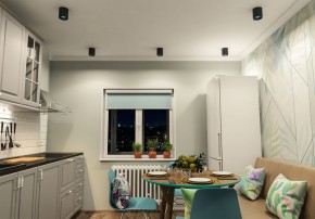 DK3090-BK+CY Светильник накладной IP 20, 10 Вт, GU5.3, LED, черный/голубой, пластик в Покачах - pokachi.ok-mebel.com | фото 2