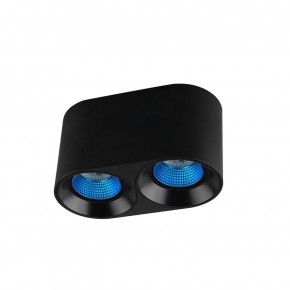 DK3096-BK+CY Светильник накладной IP 20, 10 Вт, GU5.3, LED, черный/голубой, пластик в Покачах - pokachi.ok-mebel.com | фото