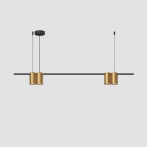 DK4061-BK+SG Подвесной светильник ORBIT, IP20, 4xGU10 LED до 15 Вт, черный + сатинированное золото, алюминий в Покачах - pokachi.ok-mebel.com | фото 2
