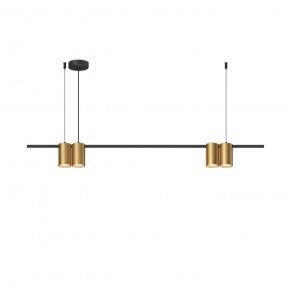 DK4061-BK+SG Подвесной светильник ORBIT, IP20, 4xGU10 LED до 15 Вт, черный + сатинированное золото, алюминий в Покачах - pokachi.ok-mebel.com | фото 3