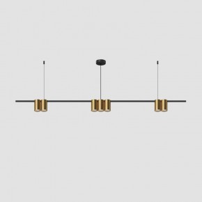 DK4063-BK+SG Подвесной светильник ORBIT, IP20, 7xGU10 LED до 15 Вт, черный + сатинированное золото, алюминий в Покачах - pokachi.ok-mebel.com | фото 2