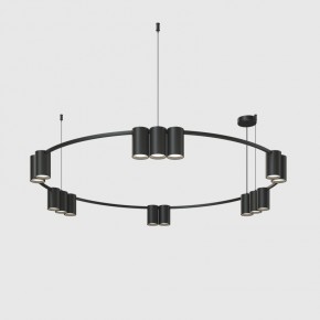 DK4067-BK Подвесной светильник ORBIT, IP20, 15xGU10 LED до 15 Вт, черный матовый, алюминий в Покачах - pokachi.ok-mebel.com | фото