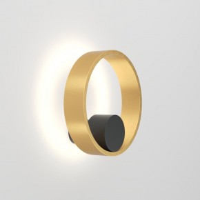 DK5060-BK+SG Бра ORBIT, IP20, 3000К, LED, 10 Вт, черный + сатинированное золото, алюминий в Покачах - pokachi.ok-mebel.com | фото