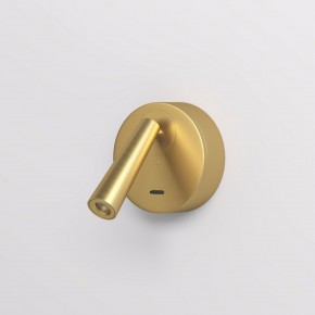 DK5072-SB Бра SHINE WALL со светодиодом, D104*H68, IP20, 3000К, 3W, RA?90, сатинированная латунь, алюминий в Покачах - pokachi.ok-mebel.com | фото 2