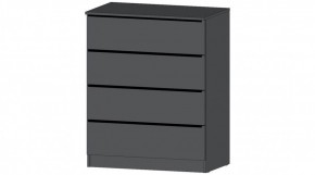 ЭЛЕГАНТ Комод 4 ящика (графит) в Покачах - pokachi.ok-mebel.com | фото