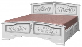 ЕЛЕНА Кровать из массива 1400 с 2-мя ящиками  в Покачах - pokachi.ok-mebel.com | фото